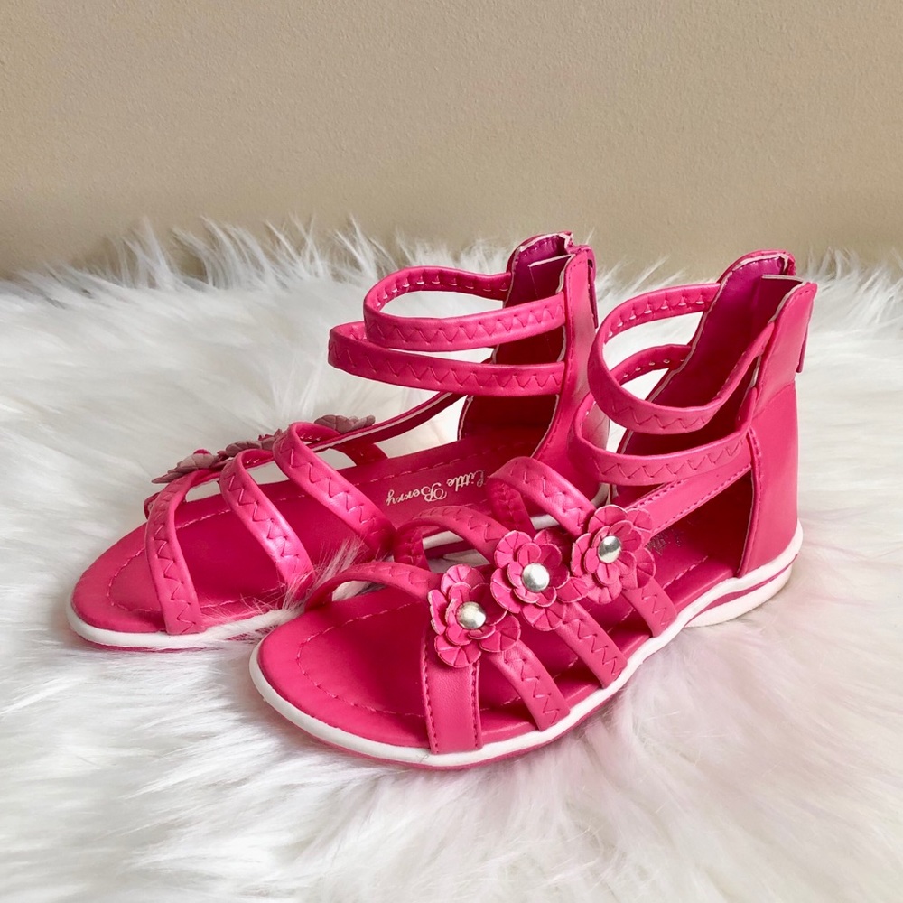 NWOB Little Berry Pink Gladiator Sandals - Picture 2 of 6